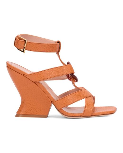 Alberta Ferretti Brown High Heel Sandals
