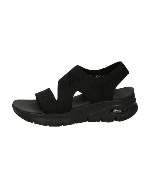 Skechers Black Wedges
