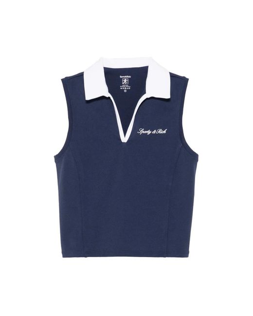 Sporty & Rich Blue Polo Shirts