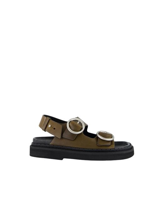 AMI Green Flat Sandals