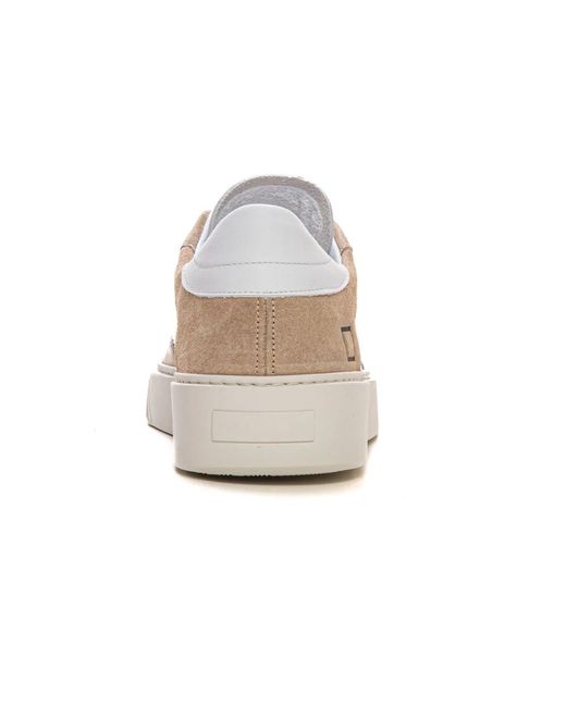 Date Sneakers Met Verhoogd Achterdeel En Suède Details in het Natural voor heren