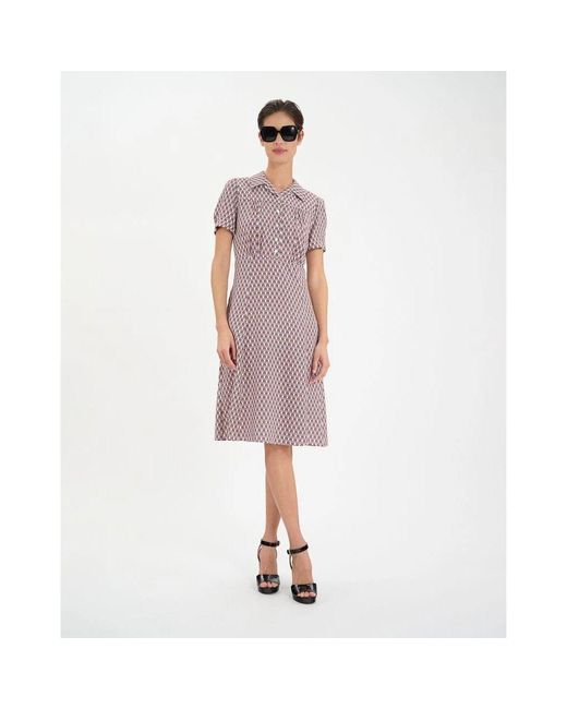 Ines De La Fressange Paris Brown Angèle eichenblattkleid