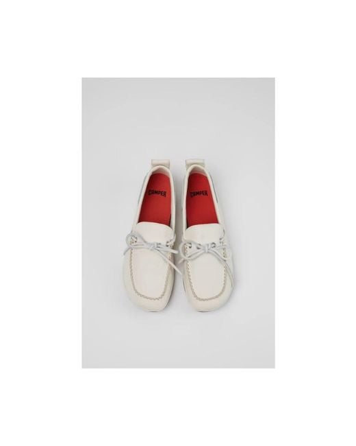 Camper White Loafers