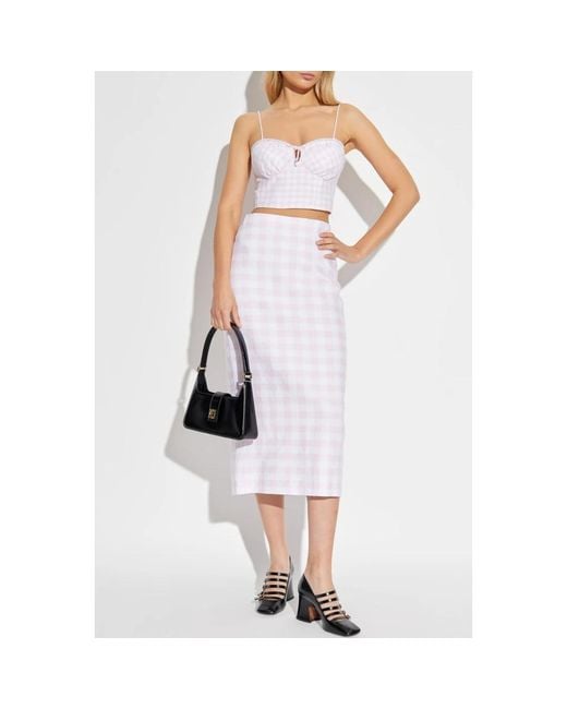 LoveShackFancy White Pencil Skirts