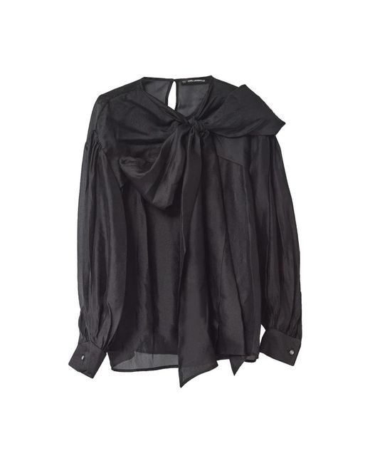 Karl Lagerfeld Black Blouses