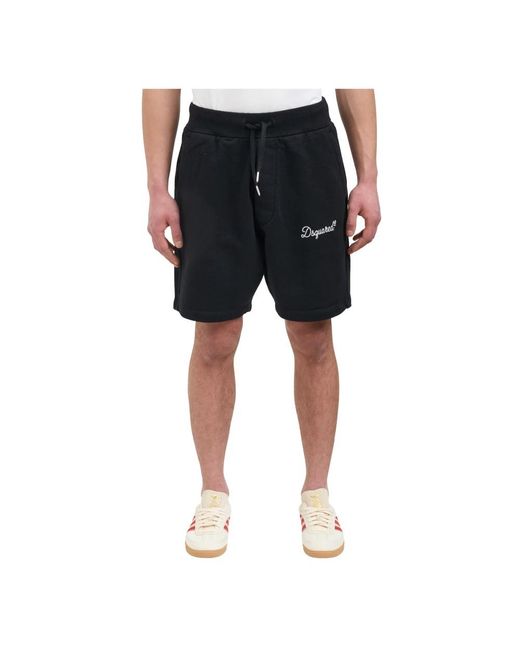 DSquared² Black Casual Shorts for men