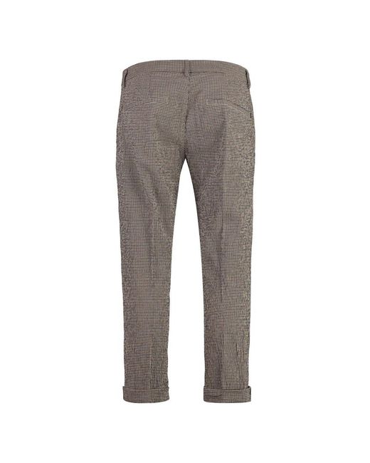 Dondup Gray Cropped Trousers for men