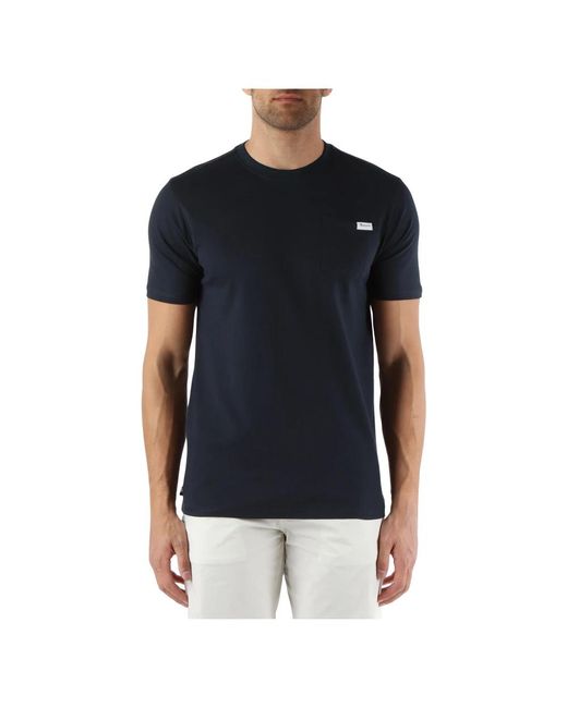 T-shirt in cotone active pocket di Aquascutum in Black da Uomo