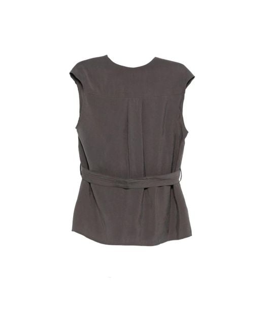 Alysi Gray Sleeveless Tops