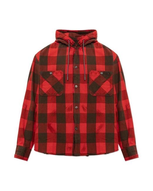 DIESEL Red Casual Shirts for men