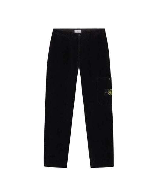Stone Island Cotton Corduroy 800 Hosen in Black für Herren