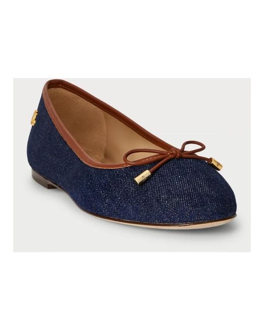 Ralph Lauren Blue Jayna Ballet Pumps