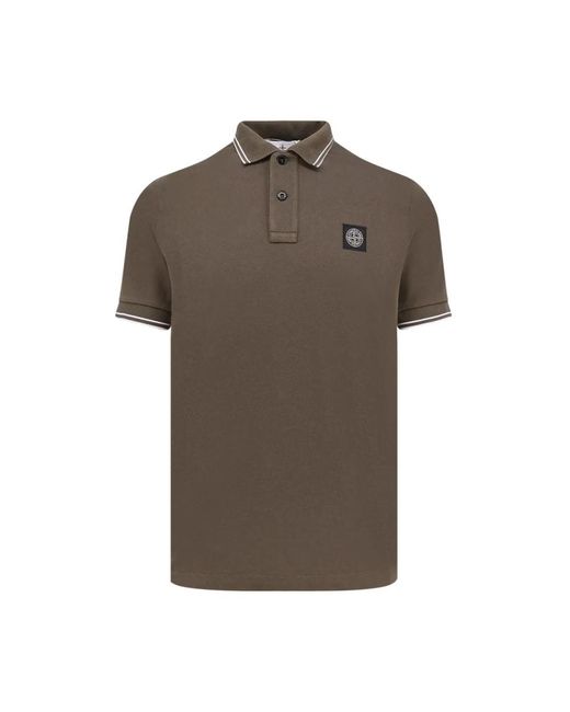 Stone Island Klassisches Poloshirt in Brown für Herren