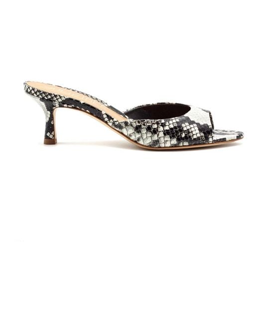 Julie Dee Gray Heeled Mules