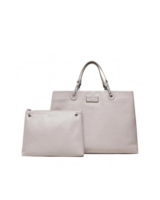 Emporio Armani Gray Shopping Bags