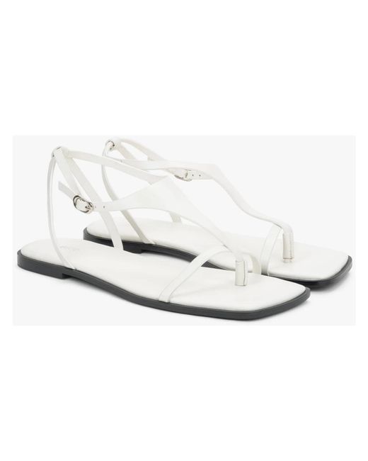 ESTRO White Flat Sandals