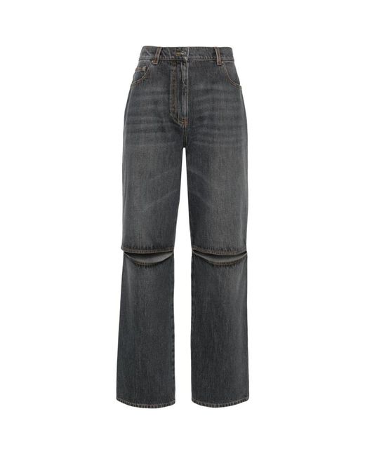 J.W. Anderson Cut Out Knee Bootcut Jeans in het Gray