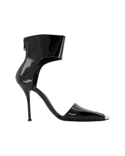 McQueen Black High Heel Sandals