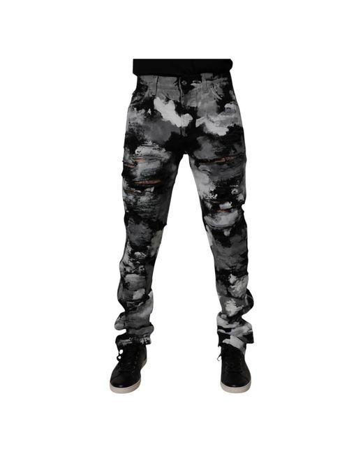 Dolce & Gabbana Black Slim Fit Jeans for men