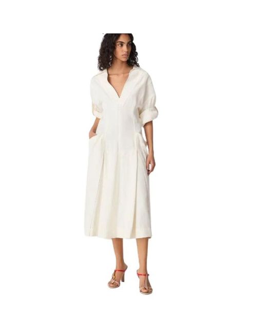 Bottega Veneta White Midi Dresses
