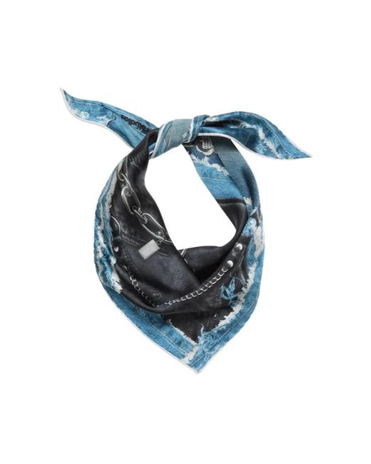 Acne Blue Silky Scarves