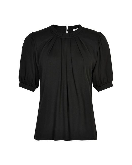 iN FRONT Overhemden ,Zwart ,Polyester Grazia Blouse 1/2 Mouwen Effen Zwart in het Black