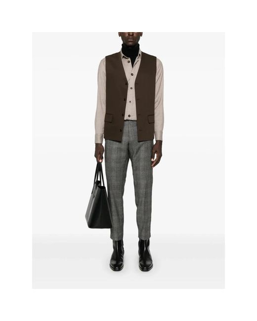 PT Torino Gray Suit Trousers for men