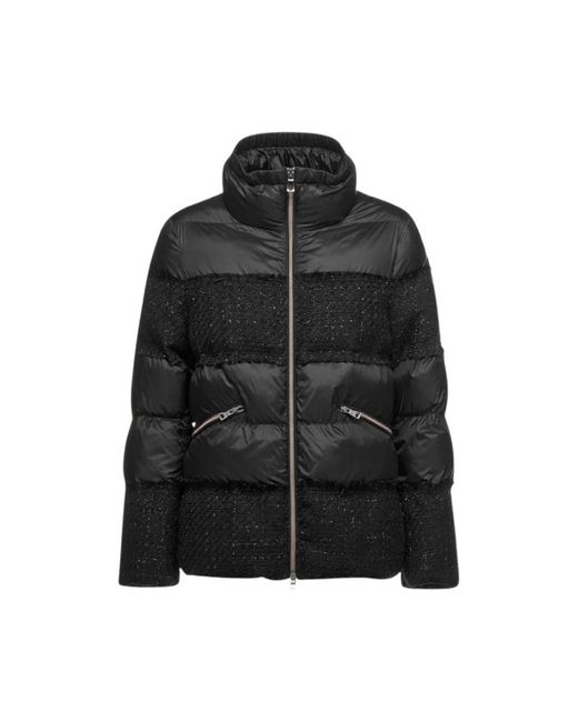 Geox Jassen ,Zwart ,Polyester Manilva Lange Parka in het Black