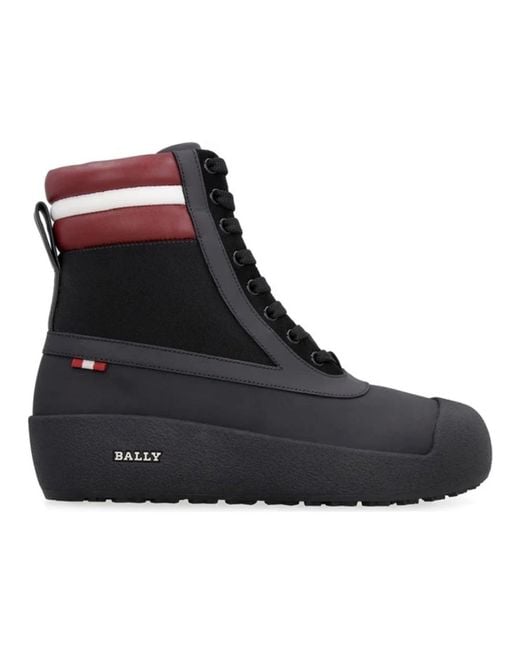 Bally Black Lace-Up Boots