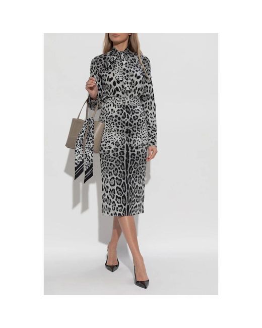 Midi Skirts di Dolce & Gabbana in Gray