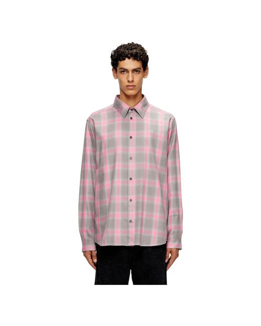 DIESEL Pink Casual Shirts for men