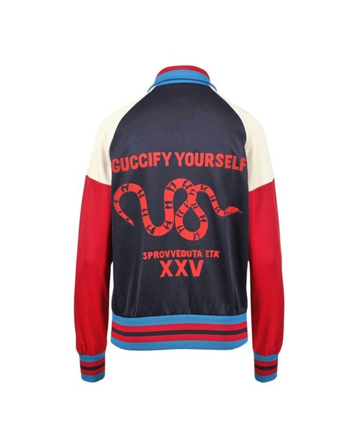Gucci Red Track jacket mit bogenapplikation