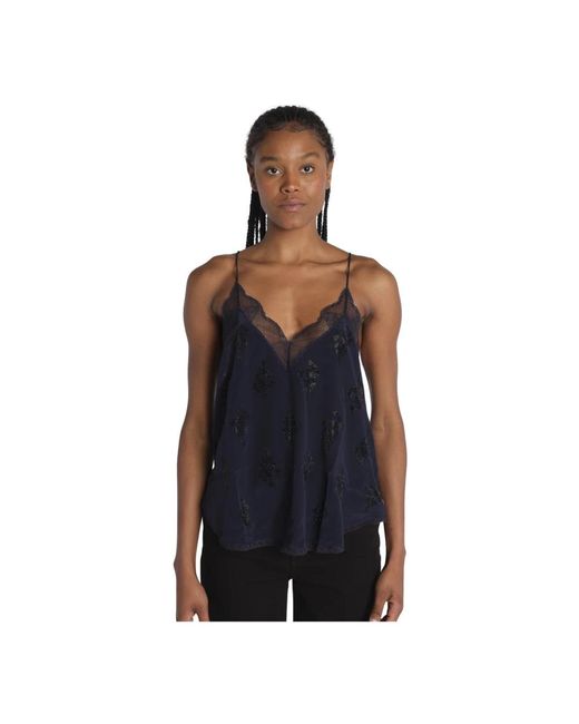 Zadig & Voltaire Blue Sleeveless Tops
