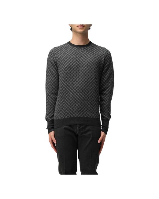 Drumohr Black Round-Neck Knitwear for men