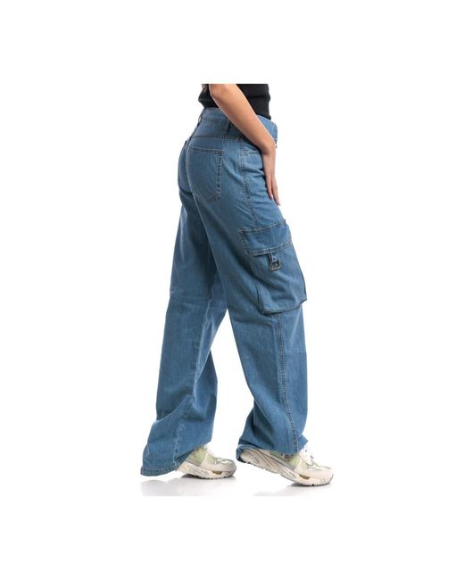 Liu Jo Blue Cargo taschen high waist jeans