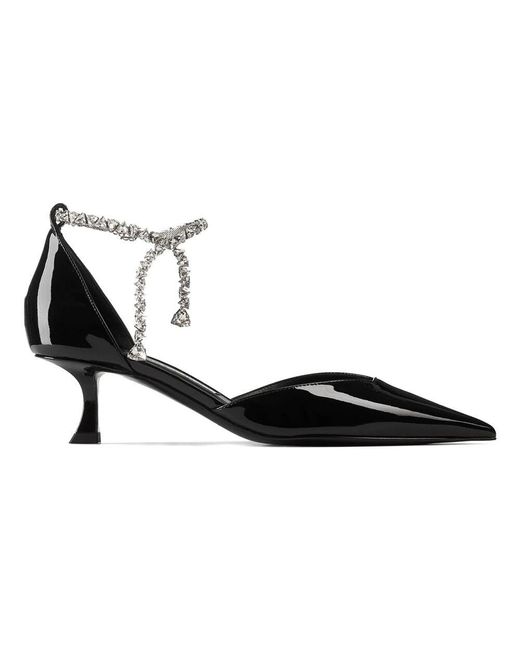 Jimmy Choo Black Schwarze lacklederabsätze