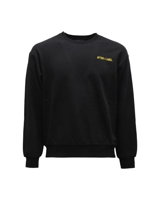 AFTER LABEL Hoodies & Sweatvesten ,Zwart ,Bruxelles Sweatshirt Garzato Model Seo in het Black voor heren