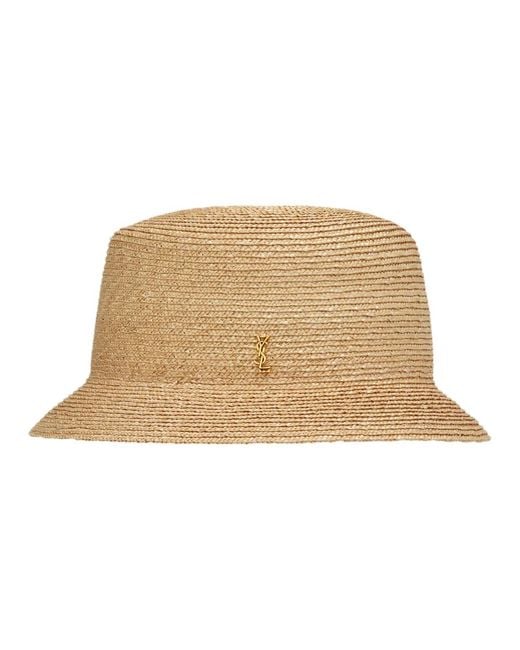 Saint Laurent Natural Neutrals Hats