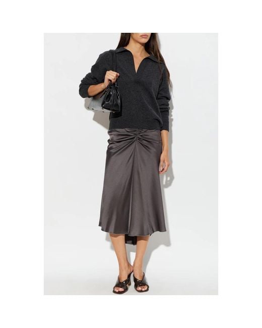 Victoria Beckham Brown Midi Skirts