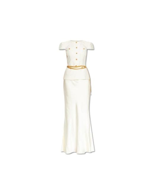 Maxi Dresses Self-Portrait de color White
