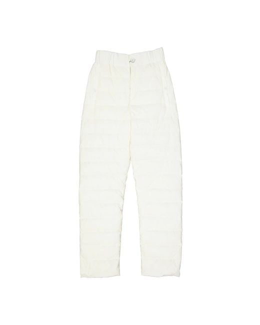 Herno White Wide Trousers for men
