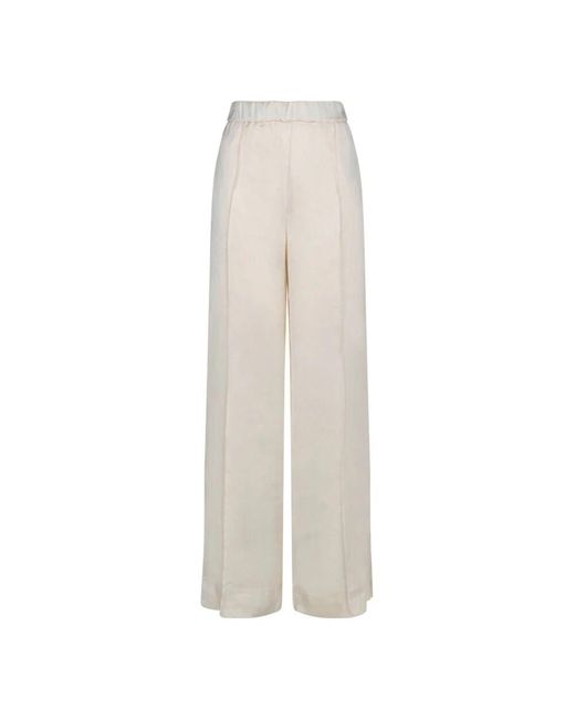 Jil Sander White Milchfarbene track-inspirierte hose