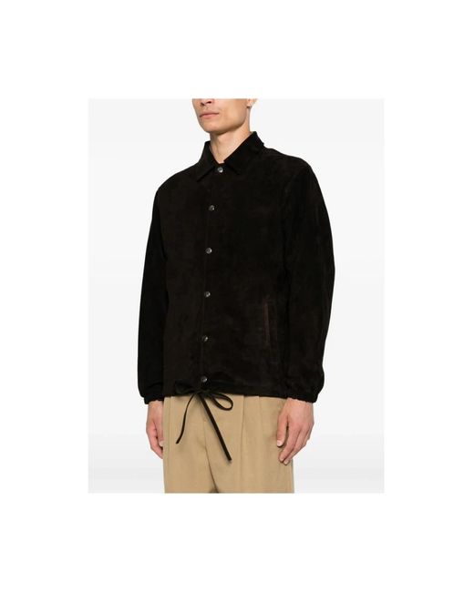 Giorgio Brato Black Leather Jackets for men