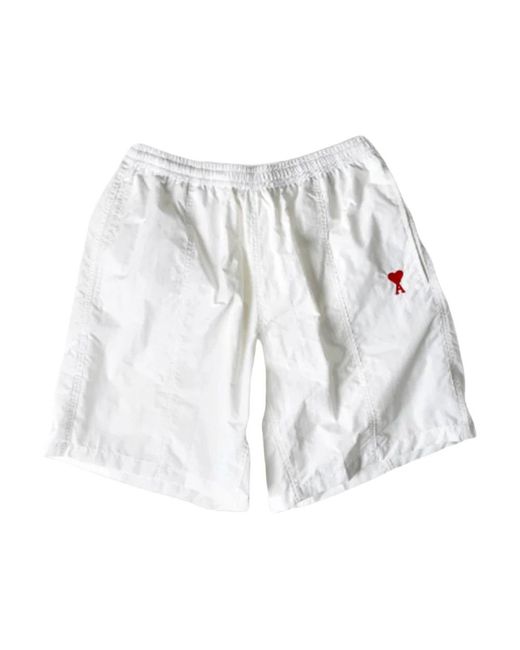 AMI White Short Shorts for men
