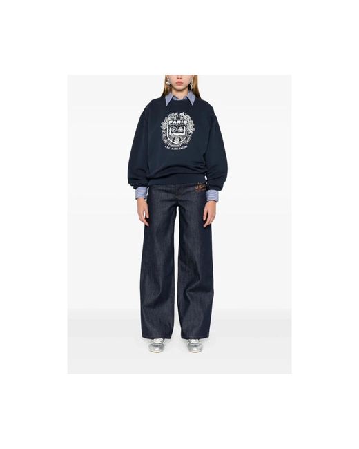 A.P.C. Jeans ,Blauw ,Denim Wide Jeans in het Blue