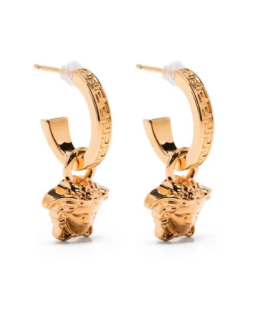 Earrings Versace de color Metallic