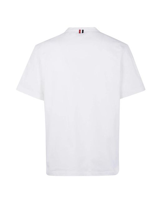 Thom Browne Tops ,Wit ,Geborduurde Zak Tee in het White voor heren