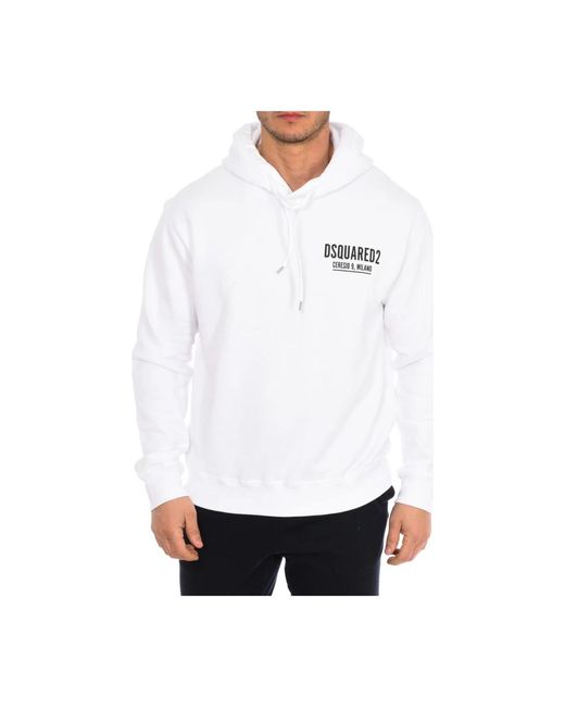 Hoodies di DSquared² in White da Uomo