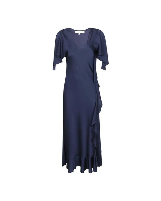 Silk95five Blue Midi Dresses