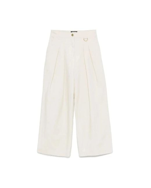 Barbour White Wide Trousers